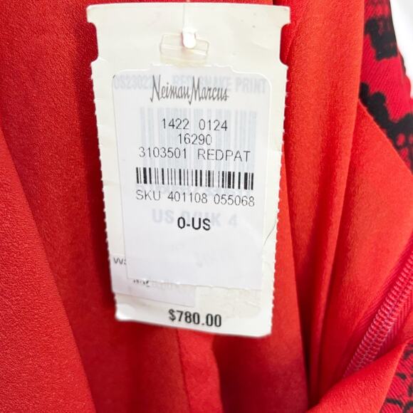 Solace London Heppy One Shoulder Crepe De Chine Midi Dress 0 Red NWT - Picture 8 of 9